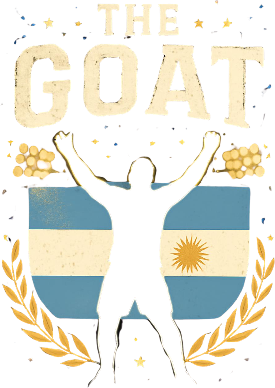 THE GOAT Argentina Celebration T-Shirt Design Bundle | Digital Download
