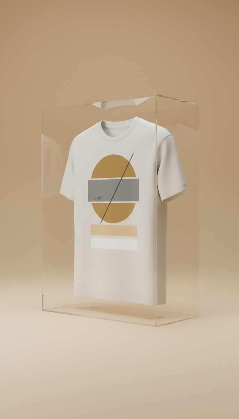Design t-shirt abstrait minimaliste