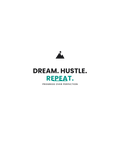 Dream Hustle Repeat Motivational T-Shirt Design PNG + 90-Day Goal Tracker PDF Bundle
